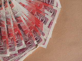 Image showing Fifty Pound notes