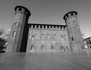 Image showing Palazzo Madama in Turin in black_and_white