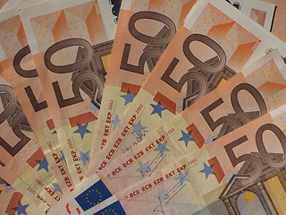 Image showing Fifty Euro notes