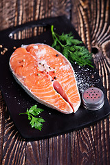 Image showing raw salmon