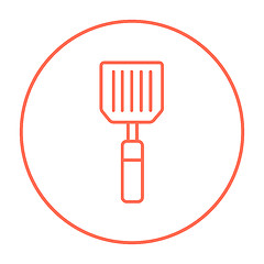 Image showing Kitchen spatula line icon.