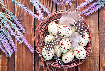 Image showing decorative painted Easter eggs