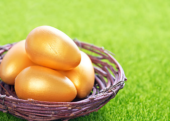 Image showing decorative painted Easter eggs