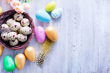 Image showing decorative painted Easter eggs