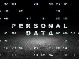 Image showing Information concept: Personal Data in grunge dark room