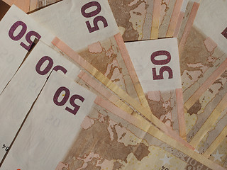 Image showing Fifty Euro notes