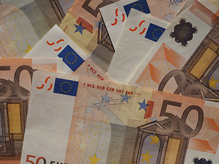 Image showing Fifty Euro notes