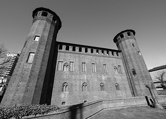 Image showing Palazzo Madama in Turin in black_and_white