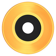 Image showing Gold record with white label