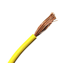 Image showing Yellow electric wire