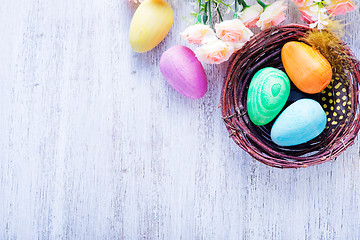 Image showing decorative painted Easter eggs