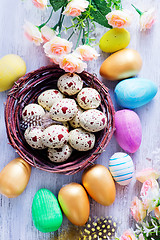 Image showing decorative painted Easter eggs