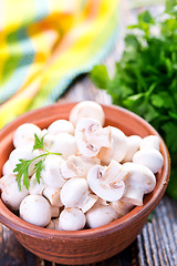 Image showing raw mushrooms