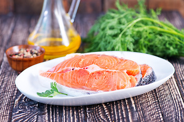 Image showing raw salmon