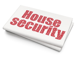 Image showing Protection concept: House Security on Blank Newspaper background