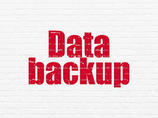 Image showing Data concept: Data Backup on wall background