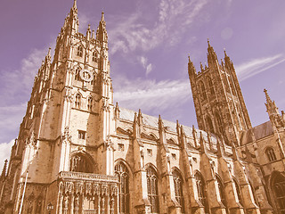 Image showing Canterbury Cathedral vintage