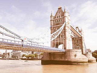 Image showing Tower Bridge, London vintage