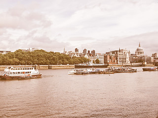 Image showing River Thames in London vintage