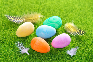 Image showing decorative painted Easter eggs