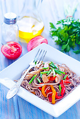 Image showing soba with vegetables