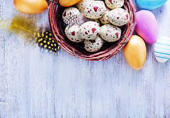 Image showing decorative painted Easter eggs