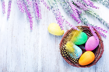 Image showing decorative painted Easter eggs