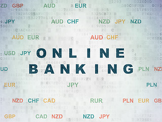 Image showing Money concept: Online Banking on Digital Paper background