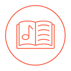 Image showing Music book line icon.