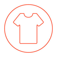 Image showing T-shirt line icon.