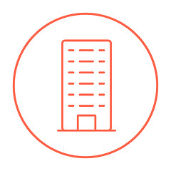 Image showing Residential building line icon.