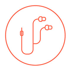 Image showing Earphone line icon.