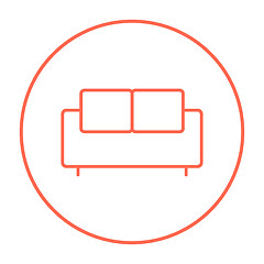 Image showing Sofa line icon.