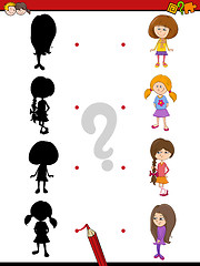 Image showing preschool shadow game with kids