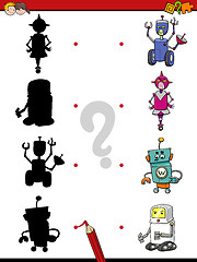 Image showing preschool shadow activity with robots