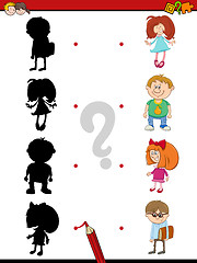 Image showing preschool shadow activity with kids