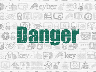 Image showing Privacy concept: Danger on wall background