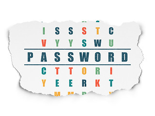 Image showing Protection concept: Password in Crossword Puzzle