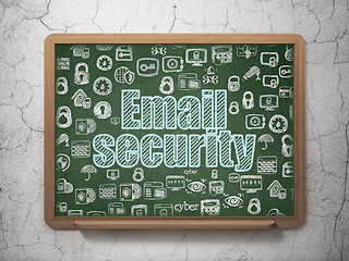 Image showing Safety concept: Email Security on School Board background