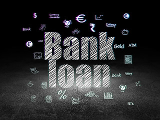 Image showing Banking concept: Bank Loan in grunge dark room
