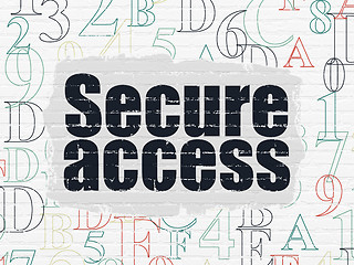 Image showing Protection concept: Secure Access on wall background