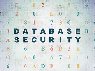 Image showing Protection concept: Database Security on Digital Paper background
