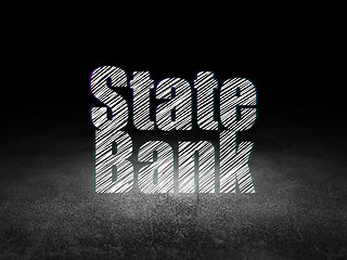 Image showing Currency concept: State Bank in grunge dark room