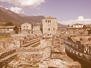 Image showing Roman Theatre Aosta vintage