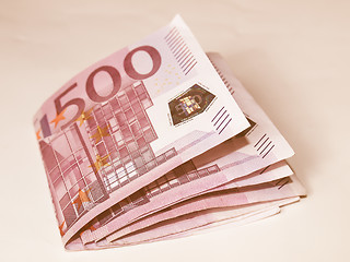 Image showing  Euro note vintage