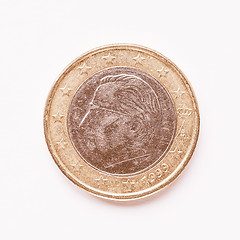 Image showing  Belgian 1 Euro coin vintage