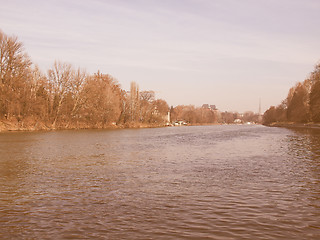 Image showing River Po, Turin, Italy vintage