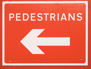 Image showing  Pedestrians sign vintage