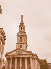 Image showing St Martin church London vintage