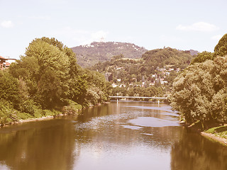 Image showing River Po, Turin vintage